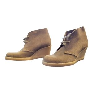 NWOT J. Crew Tan Suede Wedge Ankle Boots - Size 7